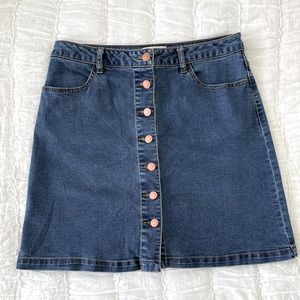 Forever 21 blue denim skirt